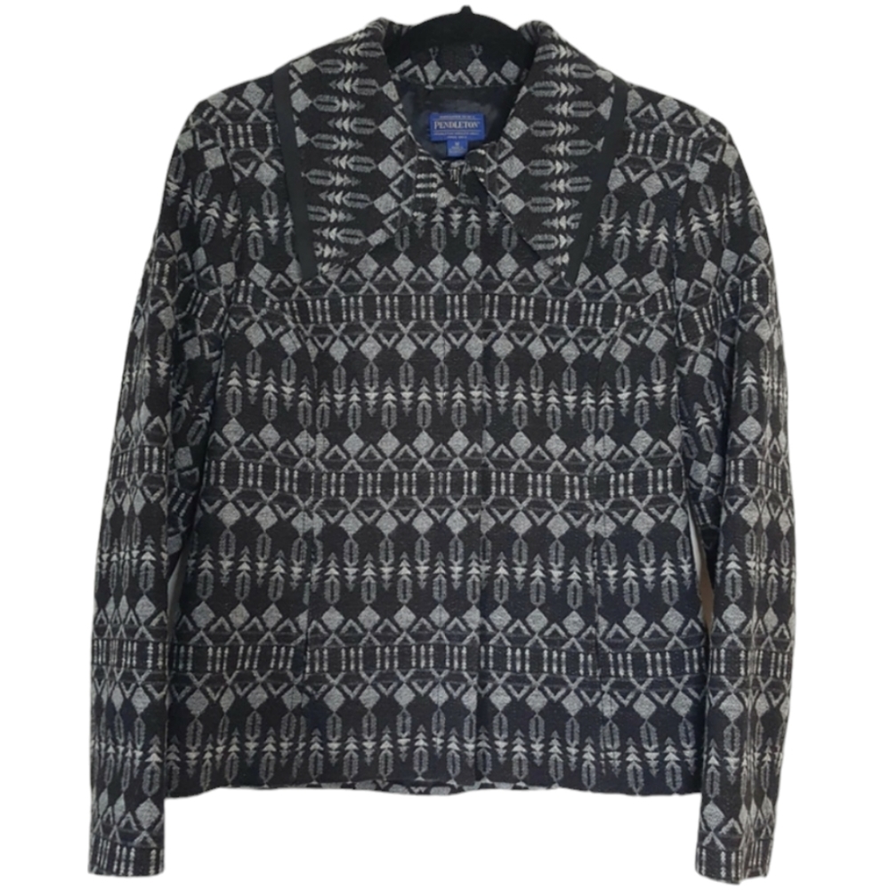 Pendleton Aztec Wool Full Zip Jacket Jacket Medium - image 1
